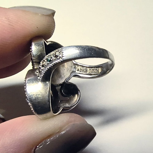 Loisir 925 Silver Ring used with Zircon and Marcasite