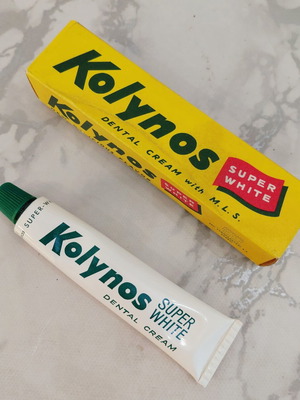 Kolynos vintage toothpaste packaging, almost unused, 1960s