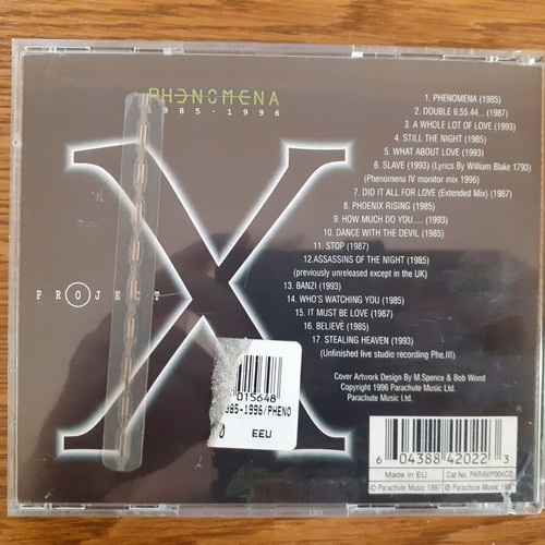Phenomena Project X CD like new, rock