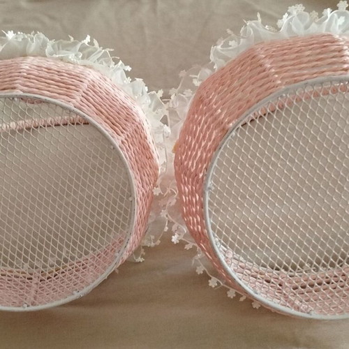 Pink baskets new, set of two