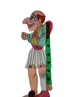 Karagiozis Protopalikaro handmade figure like new