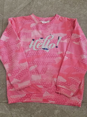 Girls' pink sweatshirt like new, size 10/12