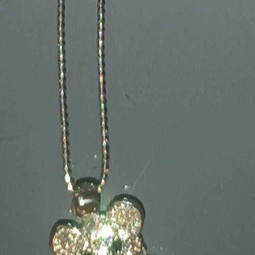 Necklace with teddy bear pendant like new, silver