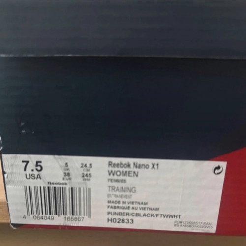 Reebok training athletic shoes, burgundy