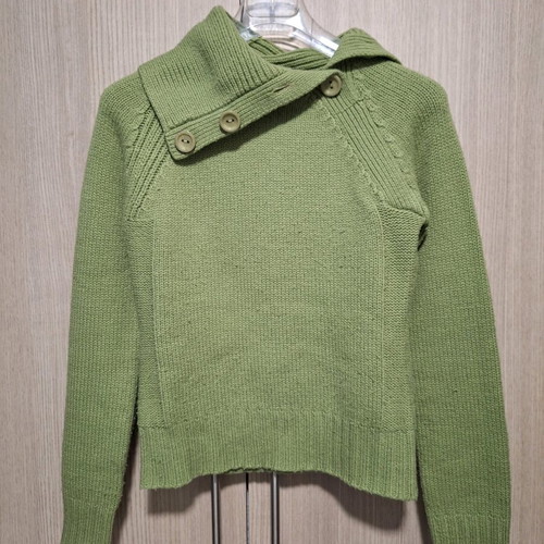 Bershka green knitted sweater like new, size M