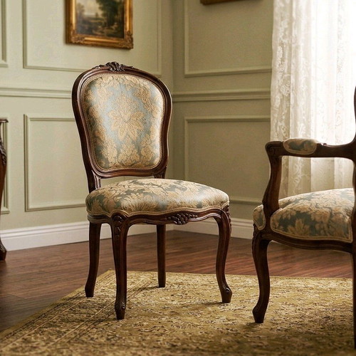 Σετ σαλονιού Louis XV στυλ σαν καινούργιο, 5 τεμάχια, μασίφ ξύλο καρυδιάς 1950