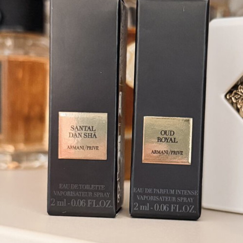Armani Prive Santal Dan Sha and Oud Royal tester set 2x2ml new
