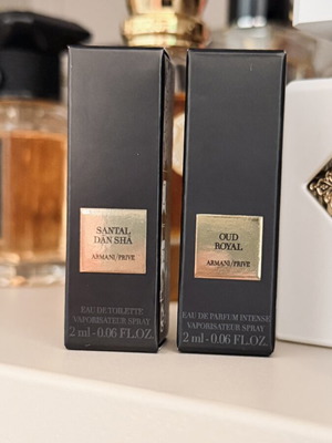 Armani Prive Santal Dan Sha and Oud Royal tester set 2x2ml new