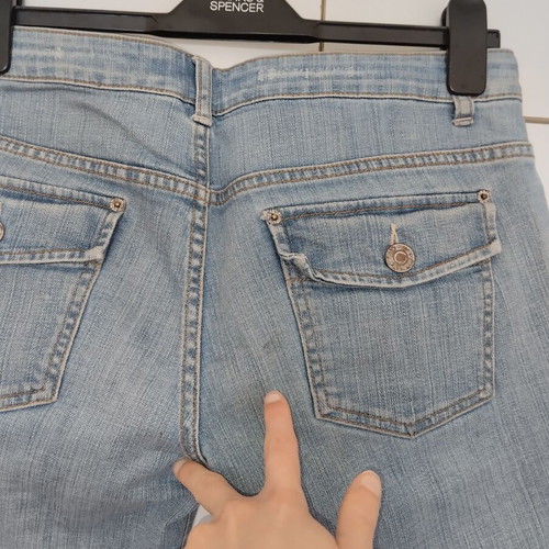 Banana Republic jeans used, size 6, gray-blue