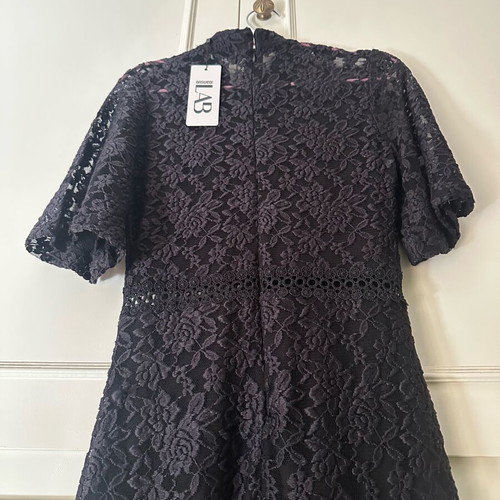 All Time Classic Black Dress with Lace and Lining new, size L