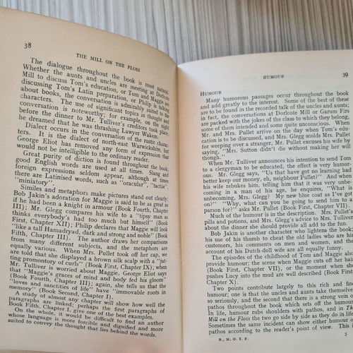 Notes on George Eliot The Mill on the Floss commentary book used