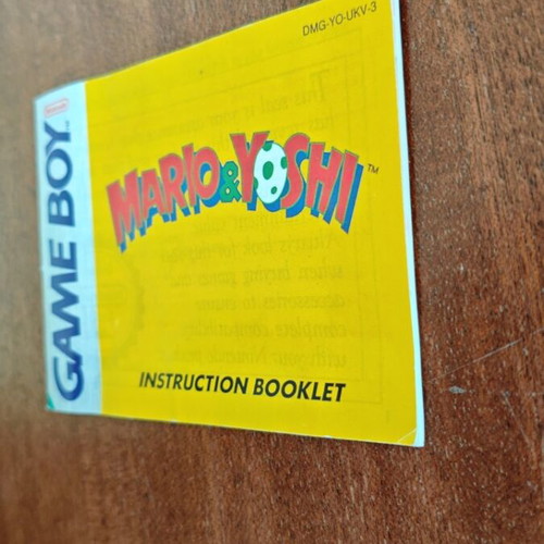 Game Boy Mario & Yoshi manual used