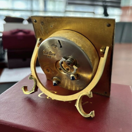 Cartier Paris desk clock used, mechanical, vintage design