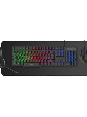 NOD PLATOON gaming bundle with RGB mouse, keyboard, headset and XXL mousepad