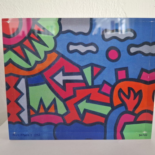 Digital print by Alexis Akrithakis Untitled 1992 acrylic on canvas limited edition used