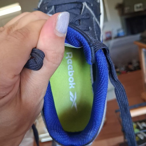 Reebok kids' shoes size 28, blue athletic sneakers