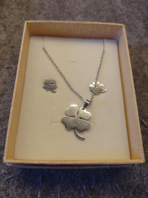 Jewelry set silver, new, unworn