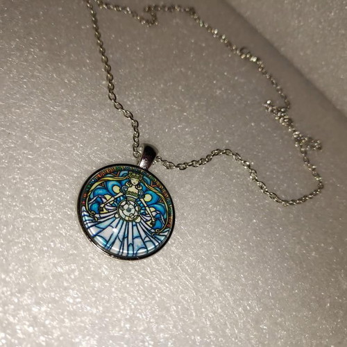 Sailor Moon Princess Serenity Pendant with Stainless Steel Chain like new