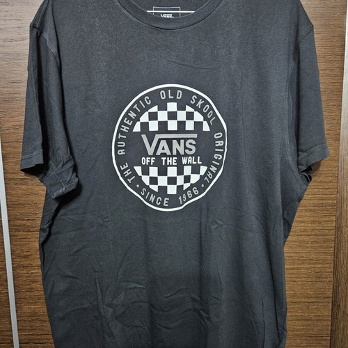Vans men's short-sleeve t-shirt size L like new, black and white