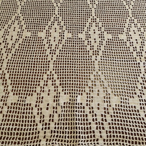Handmade knitted curtains 105x220 (2) like new without tape