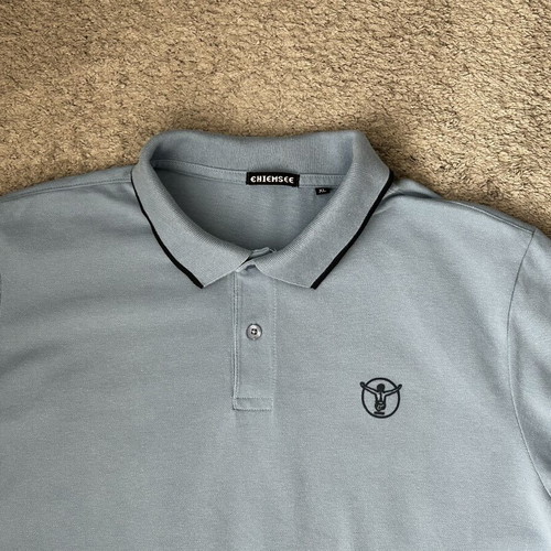 Chiemsee Men's Polo Shirt Long Sleeve XL like new, blue, 100% cotton