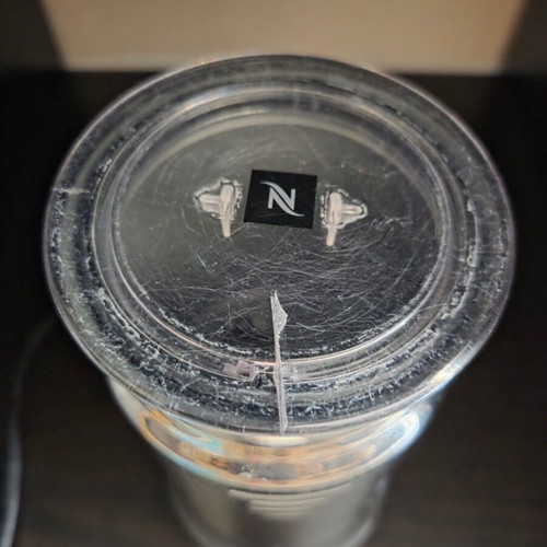 Nespresso Aeroccino 3 milk frother used with cracked lid