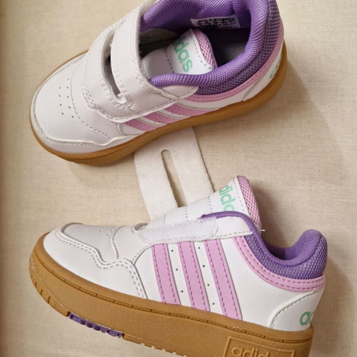 Adidas Hoops 3.0 CF kids sneakers size 25 new, white and lilac