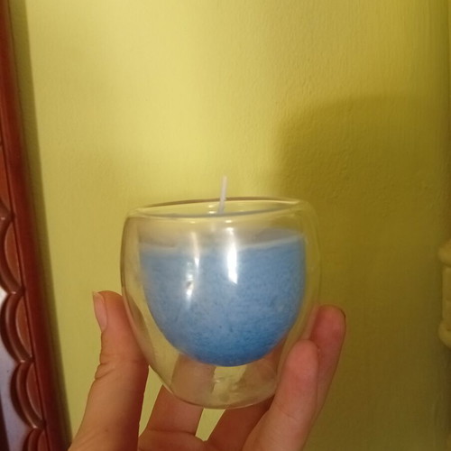 Handmade soy candle with ocean scent
