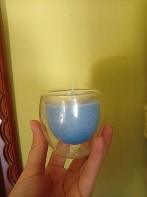 Handmade soy candle with ocean scent