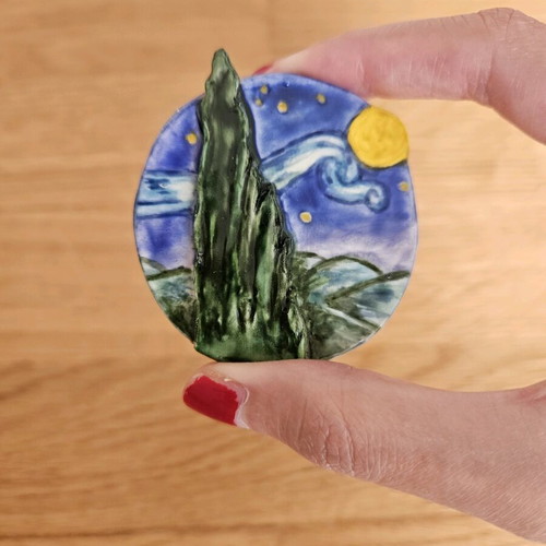 Starry Night handmade magnet like new