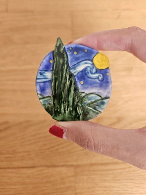 Starry Night handmade magnet like new