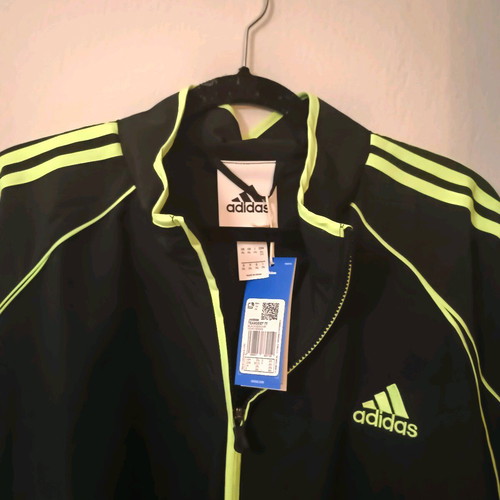 Adidas Teamgeist Adicolor No2XL tracksuit jacket new black with fluorescent details