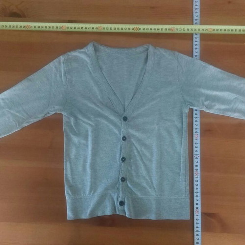Children's thin sweatshirt cardigan used, gray