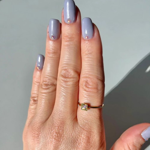 Steel ring with glitter like new