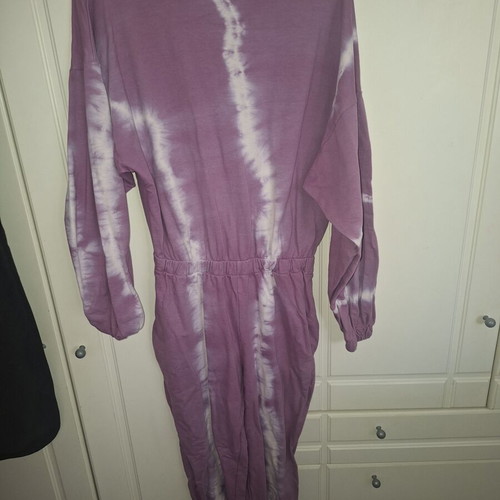 Jumpsuit sweatshirt like new, elastic waist, purple