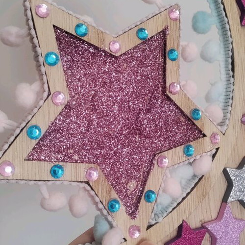 Decorative moon with star new