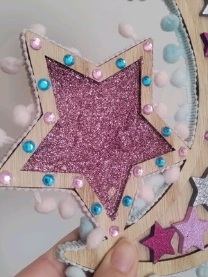 Decorative moon with star new