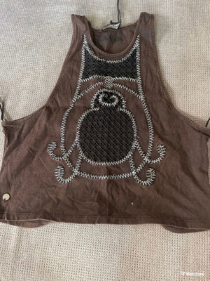 Sleeveless brown blouse new