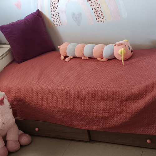Children's bed and bedside table set with drawers