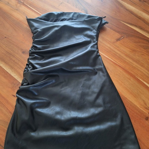 Zara Strapless Black Mini Dress Leather -  5,00 - Vendora.cy