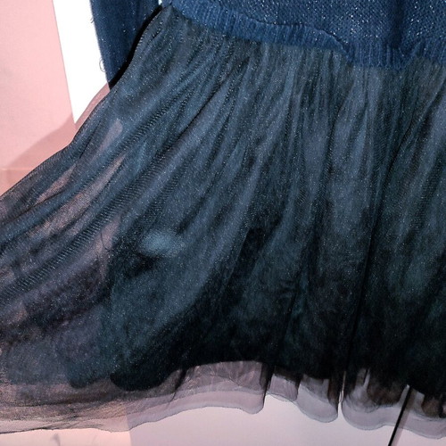 Balletcore dress Naf Naf used, knitted top with blue and black tutu skirt