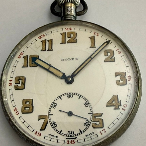 Rolex vintage pocket watch used, military style, 1940