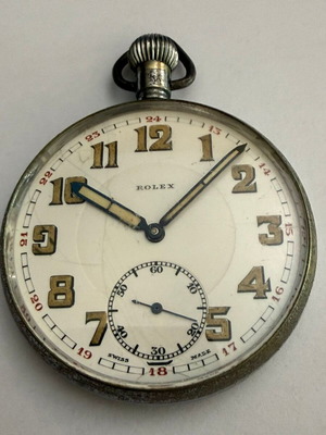 Rolex vintage pocket watch used, military style, 1940