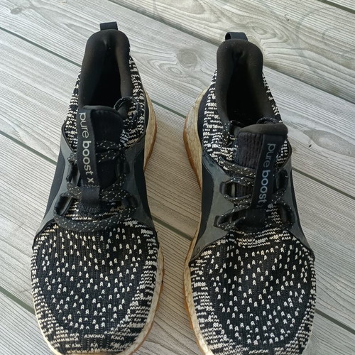 Adidas Pure Boost X sneakers used, size 37.5, black and gray