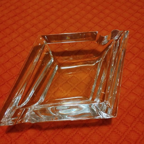 Crystal set ashtray and candle holder like new
