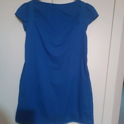 Blanco blue dress like new, short with embroidery