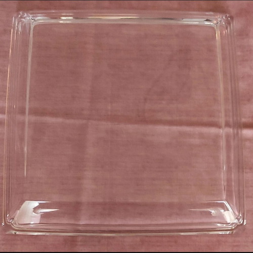 Glass serving platter like new 32 cm x 32 cm