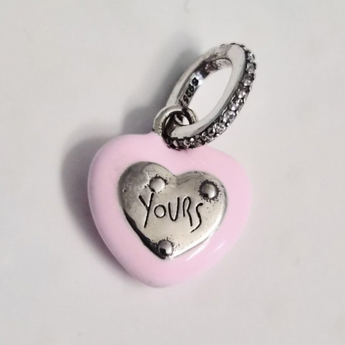 Pandora pendant pink heart lock charm new