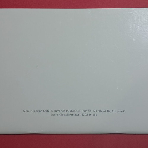 Mercedes Becker Radio Audio 10/30 user manual used