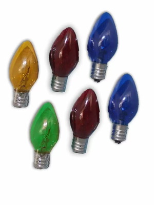 Set of 6 AOSAIPU colored bulbs